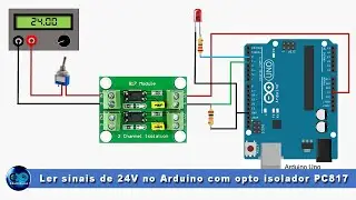 Ler tensões  de 24V no Arduino com optoacoplador PC817