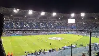 Napoli - Union Berlin 1-1. Entrata in campo giocatori del Napoli