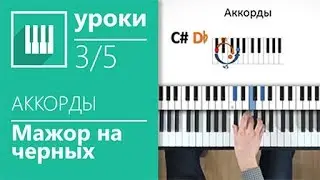 ✅🎹АККОРДЫ НА ПИАНИНО (3/5) - МАЖОР НА ЧЕРНЫХ КЛАВИШАХ (MUSICITS.FUN)