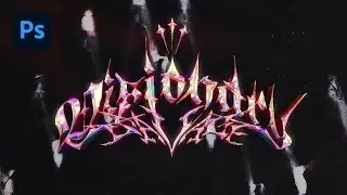 COMO HACER EFECTO de TEXTO CROMADO en 3D |✅Tutorial de texto Metálico Photoshop 2024🤯 PASO A PASO