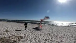 Kite first time  wave session F ONE BanDit 12m