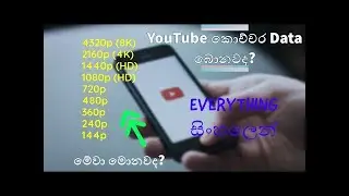 How much data YouTube takes | What is pixels? (1080p, 480p, 4K, 8K...) | Sinhala Explanation
