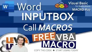 Word InputBox Call Macros | VBA Macro #27