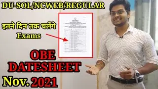 DATESHEET SOL/NCWEB/REGULAR 2021 | OBE EXAM NOV.2021 | यहां से करें Datesheet Download |YSC ACADEMY