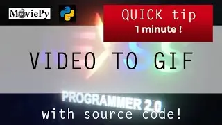 Convert Recorded Desktop Area Video To Gif (moviepy, imageio) | Quick Tip Programming