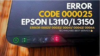 How to fix red light blinking epson L3110 L3150 l3210 error code 000025