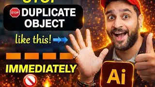 Instead Duplicate Object, Like This : Adobe Illustrator Tutorial in Hindi