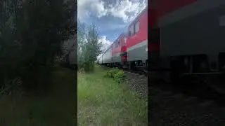 Синара с товарным поездом