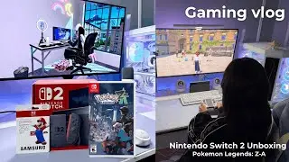 Game Vlog | Nintendo Switch 2 Unboxing | Pokémon Legends: Z-A, Cute Accessories & Cozy Snack Cart
