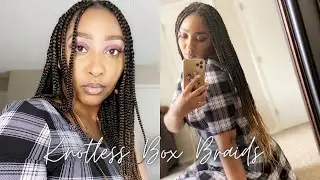 Doing My Knotless Box Braids for the First Time
