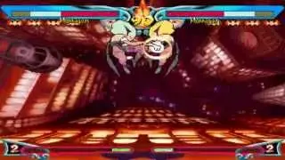 Vampire Savior 2: Mirror Match, Morrigan vs. Morrigan (double KOs, ryona [リョナ])