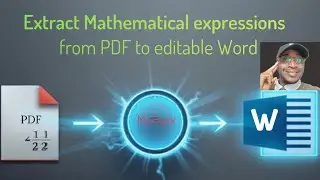 Extract Mathematical expressions from PDF to editable Word using mathpix snipping tool