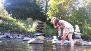 South Fork of Snoqualmie River cairns
