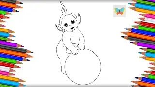 Как нарисовать Лялю из мультика Телепузики | Рисуем и Учим Цвета | Kids Coloring