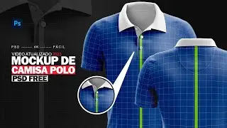 MOCKUP DE CAMISA POLO JERSEY - ALTA RESOLUÇÃO (Atualizado 2023)