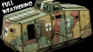 Full Weathering On A WW1 A7V Tank (Meng 1/35)