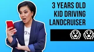 3 years old kid driving landcruiser