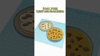 [1DAY_1CAD] CURRY AND NAAN BREAD #shorts #tinkercad #project