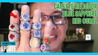 GEMSTONES UPDATE 14102022 - BLUE SAPPHIRE CEYLON RED CORAL RUBY BURMA CATS EYE HELIODOR PADPARADSCHA