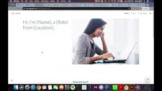 Creating a portfolio website with custom domain name using Google sites