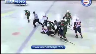 Драка в матче Ак Барс-97 1:9 Трактор-97. 27.03.2013