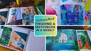 Sketchbook Challenge: Completing My A4 Hahnemühle in 7 Days!