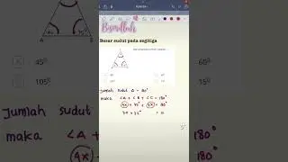 Cara mudah mencari besar sudut pada segitiga | Mencari nilai x pada sudut segitiga | Matematika SMP