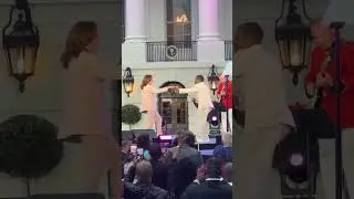 Kamala Harris dancing with Kirk Franklin at the White House Juneteenth concert!