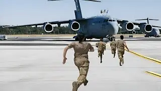 U.S. Air Force Emergency Takeoff: C-17 Globemaster III Crew at Full Throttle