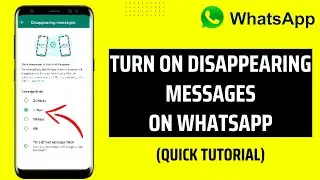 How to Enable Disappearing Messages on WhatsApp | How To Tutor