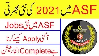 ASF New Jobs 2021 II ASF New Jobs Online Apply 2021 II Jobs Information