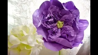 большая пионовидная роза из фоамирана