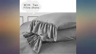 HIGI Dark Gray Duvet Cover 3 Piece Set with Mermaid Long Ruffle King - Pre-Washed review