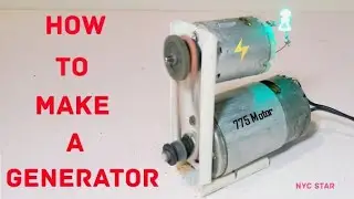 DIY Powerful DC Generator: 775 Motor Generator || powerful dc generator || mini dc motor generator