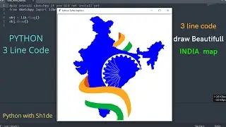 Python 3 Line Code | Draw INDIA's map | 