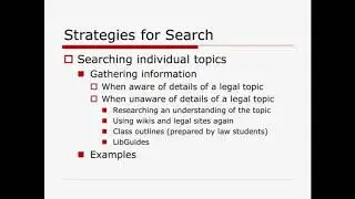 Paralegal Strategies for Search