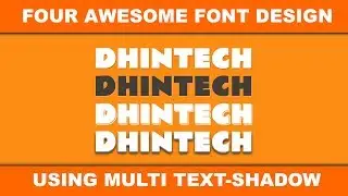 Best cool and stylish font UX - 3D text using CSS text-shadow - multi text shadow css