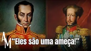 Qual era a relação de D. Pedro I e Simon Bolivar?