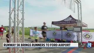 Hundreds take off on foot at Ford Airport for 5K