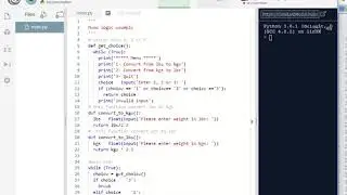 Python demo - menu logic and function