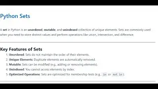 Python Set -  unordered, mutable, and unindexed collection of unique elements.