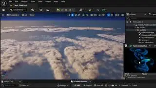 Painting UE Volumetric Clouds In Unreal Engine 5 With Python and 2D stable fluid simulation.