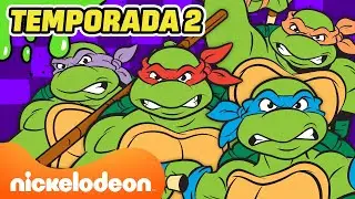 TMNT: Las Tortugas Ninja | 4 EPISODIOS COMPLETOS de TMNT (1987) Temporada 2 🐢 | Nickelodeon