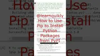 How to Use Pip to Install Python Packages from PyPI 