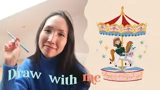 Draw a STUNNING carousel with me on Ipad