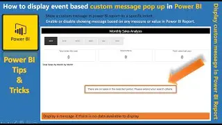 Power BI Tips & Tricks: How to display custom pop-up message in Power BI