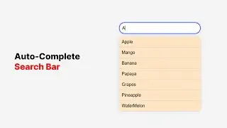 Search Bar With Auto complete Search Suggestions Using HTML CSS & JS