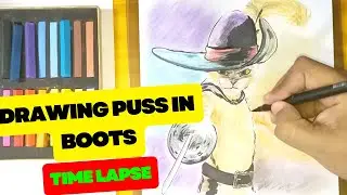 How to Draw Puss in Boots / a Time Lapse