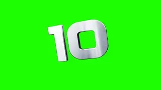 10 Second Platinum Number Countdown | Green Screen Videos