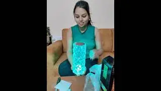 Unboxing crystal table lamp 16 Colour led night light for room/Diwali decoration from meesho